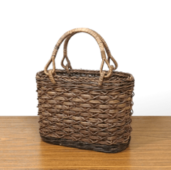 割引品｜あけび-かごバッグ｜たすき編み｜小サイズ｜小判底｜黒あけびの画像