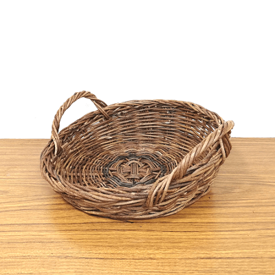 割引品｜あけびかご｜丸皿・トレイ｜菓子皿｜小物入れ｜中サイズ｜円底｜口広｜斜め口｜耳付きの画像