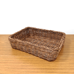 割引品｜あけびかご｜並編み｜バスケット｜整理箱｜中サイズ｜四角底の画像