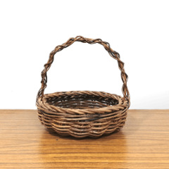 一点物｜あけびかご｜ミニバスケット｜菓子器｜整理かご｜小物入れ｜鉢カバー｜小サイズ｜舟底｜一本手の画像