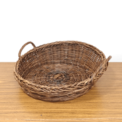 一点物｜あけびかご｜丸皿・トレイ｜菓子皿｜小物入れ｜大サイズ｜円底｜口広｜斜め口｜耳付きの画像