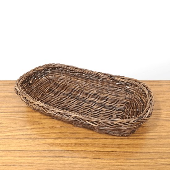 一点物｜あけびかご｜バスケット｜菓子皿｜パン皿｜パンかご｜並編み｜楕円形｜口広画像