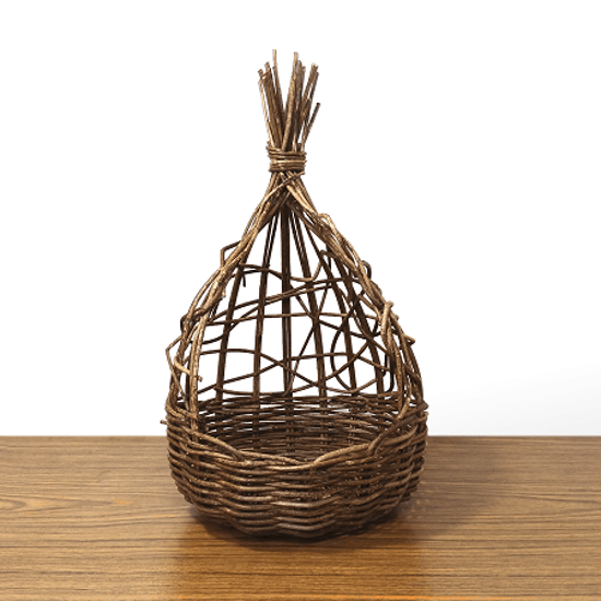 割引品｜あけびかご｜花かご・鉢カバー｜フラワースタンド｜フラワーポット｜乱れ編み｜楕円型画像