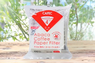 アバカペーパーフィルター（ホワイト）円錐 AC4-100W Cup4（2〜4杯用）の画像
