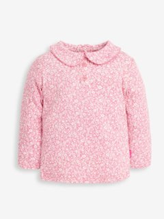 【LAST ONE/PINK6-12m】JoJoMamanBebe★パステルフローラルトップス(全2色)(~6y)画像