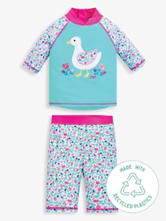 【Left/4-5y&5-6y】JoJo Maman Bebe★2piece Swimset-Duck(~6y)の画像