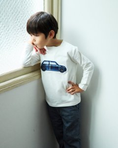 【Left/12m&18m】Malvi&Co★ネイビーカーパッチTシャツ(12m~8A)画像