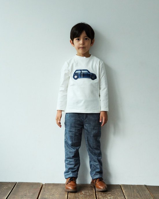 【Left/12m&18m】Malvi&Co★ネイビーカーパッチTシャツ(12m~8A)画像