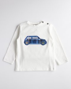 【Left/12m&18m】Malvi&Co★ネイビーカーパッチTシャツ(12m~8A)画像