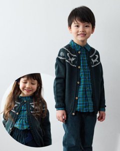 【Left/12m&18m&2A】FinaEjerique★グリーンフォックスカーディガン(12m~10A)の画像