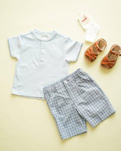 【Left/12m,18m,2A&8A】Malvi&Co(ISI)★ギンガムブルーパンツ(12m~8A)画像