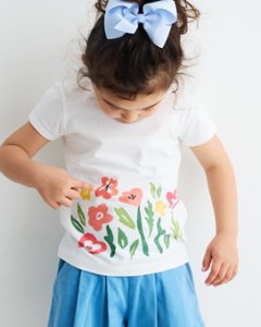 JOMilano★ジャージーフラワープリントTシャツ(2y~10y)の画像