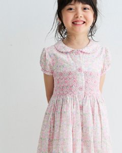 RachelRiley★DitsyPinkBloomスモッキングボタンドレス(2y~10y)の画像