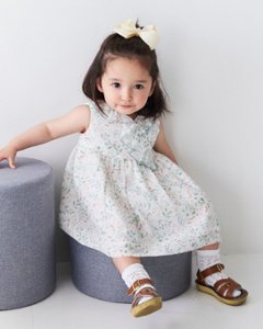 FinaEjerique★Green leaf organza dress-mini(12m~2A)画像