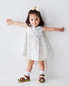 FinaEjerique★Green leaf organza dress-mini(12m~2A)の画像