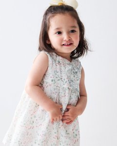 FinaEjerique★Green leaf organza dress-mini(12m~2A)画像