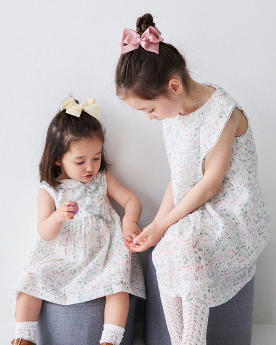 FinaEjerique★Green leaf organza dress-mini(12m~2A)画像