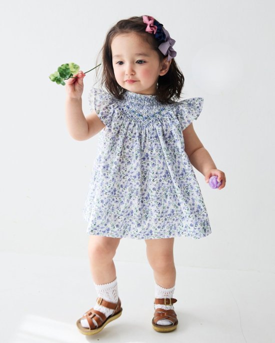 pi&pa★Santoriniスモッキングビショップドレス(12m~4A)画像
