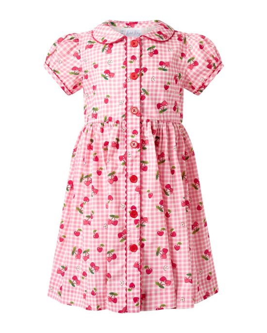 RachelRiley★Gingham Cherry Button Front Dress(2y~10y)画像