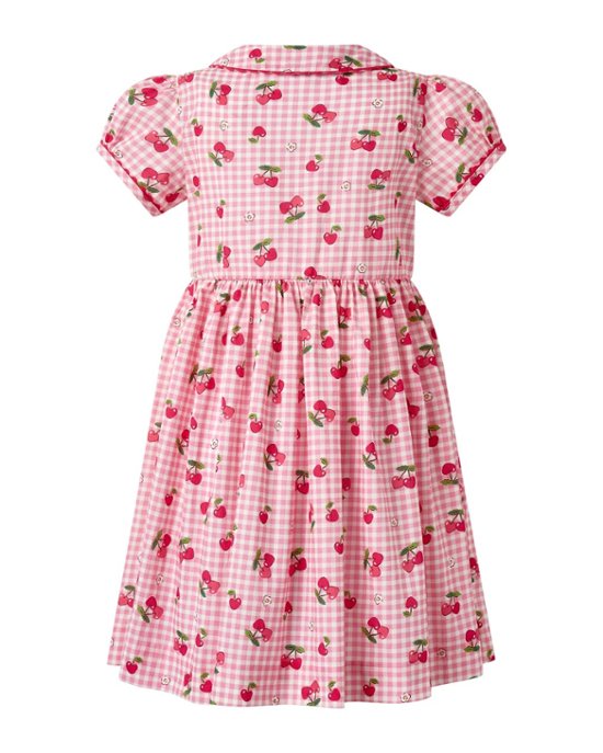 RachelRiley★Gingham Cherry Button Front Dress(2y~10y)画像