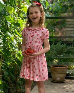 RachelRiley★Gingham Cherry Button Front Dress(2y~10y)画像