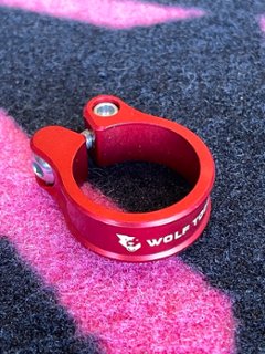 WOLF TOOTH COMPONENTS ウルフトゥース seat clamp 31.8/ レッド　シートクランプ　の画像