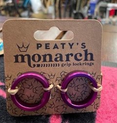 Peaty’s（ピーティーズ） Monarch Grip Lock Ring (左右１セット)モナーク・グリップ専用ロックリング　Violet バイオレットの画像