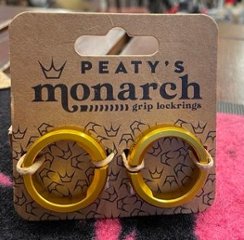 Peaty’s（ピーティーズ） Monarch Grip Lock Ring (左右１セット)モナーク・グリップ専用ロックリング　Gold ゴールドの画像