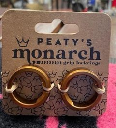 Peaty’s（ピーティーズ） Monarch Grip Lock Ring (左右１セット)モナーク・グリップ専用ロックリング　Bourbon バーボンの画像