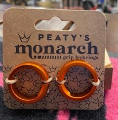 Peaty’s（ピーティーズ） Monarch Grip Lock Ring (左右１セット)モナーク・グリップ専用ロックリング　 Mango　マンゴーの画像