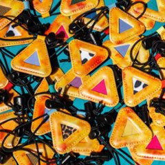 BLUE LUG/ triangle reflector mini / fire dye　/ ブルーラグ　リフレクター  ミニの画像
