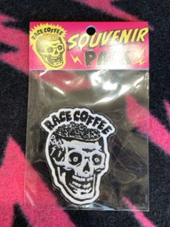 RACE COFFEE [patch]  ホワイトXホワイト / レースコーヒー / パッチ　ワッペン  スカル　の画像