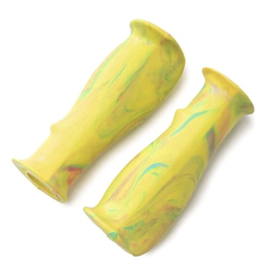 CRUST BIKES /  hyh ergo grip  / yellow swirl画像