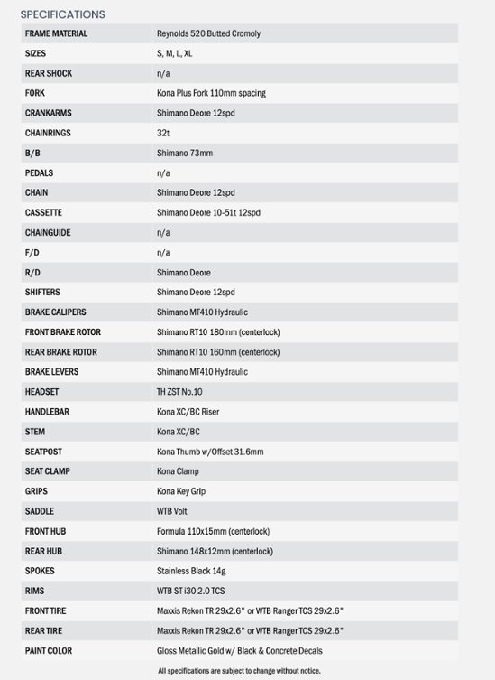 ※在庫あり※　KONA「コナ」 / UNIT X　Gloss Metallic Gold / MDサイズ　完成車画像