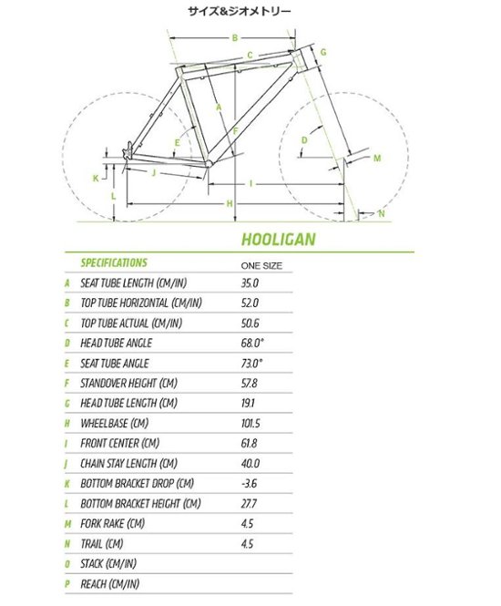 USED☆ Cannondale Hooligan画像
