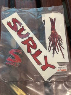 SURLY (サーリー)/ frame decal set / KRAMPUS /METALLIC RED　デカールの画像