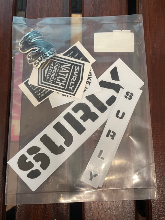 SURLY (サーリー)/ frame decal set / OVERSPRAY /BLACK　デカール画像