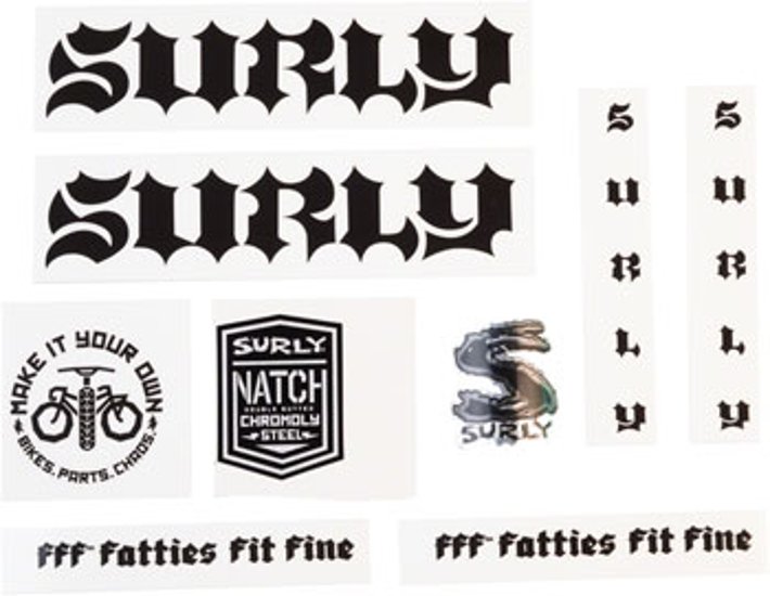 SURLY (サーリー)/ frame decal set / BORN TO LOSE /BLACK　デカール画像