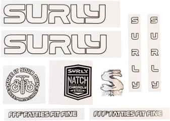 SURLY (サーリー)/ frame decal set / INTERGALACTIC /WHITE　デカール画像