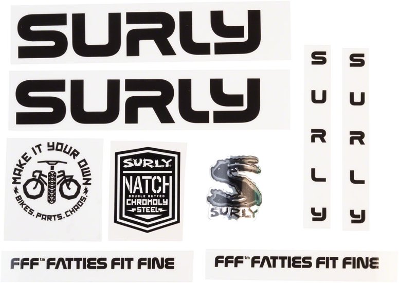 SURLY (サーリー)/ frame decal set / INTERGALACTIC  /BLACK 　デカール画像
