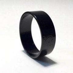 simworks / CrMo コラム Spacer Heart&Arrow ( black ) / コラムスペーサー / 高さ 10mm / コラム径[1-1/8]　の画像
