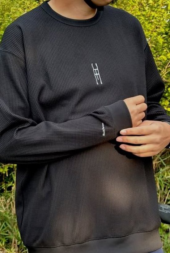 BlackForest 「ブラックフォレスト」 BF AIR GRID L/S  ワッフル編み 長袖 Tシャツ画像