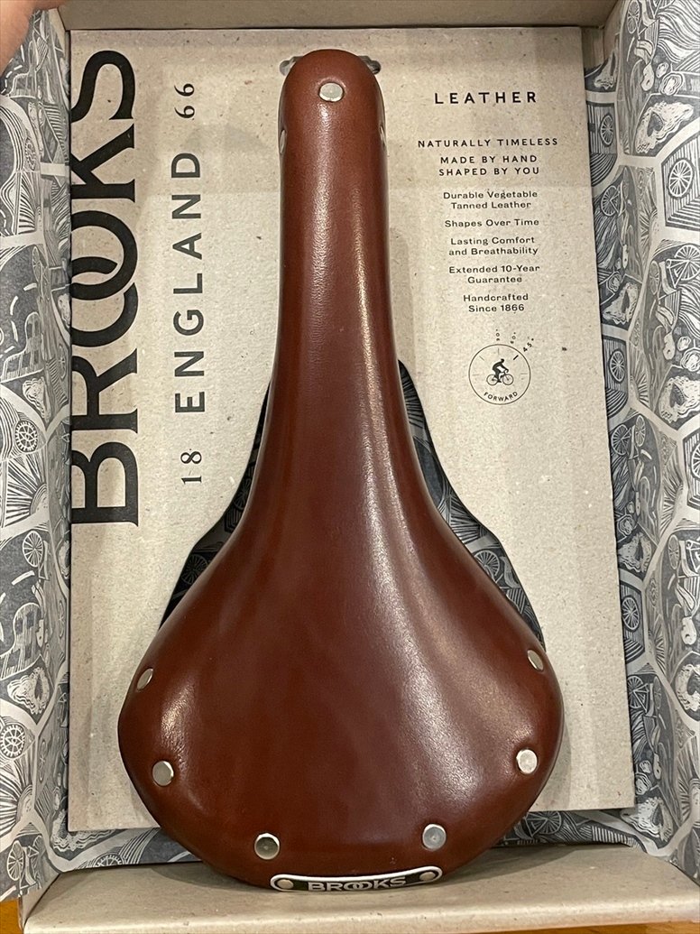 BROOKS ブラウン レザーサドル BROOKS[ブルックス]レザーサドル・SWALLOW B15 CHROME ブラウン｜創作