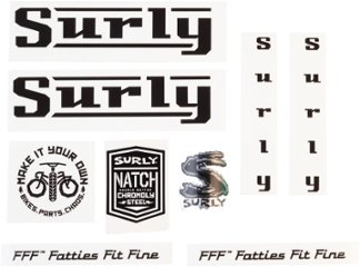 SURLY (サーリー)/ frame decal set / PACER /BLACK　デカールの画像