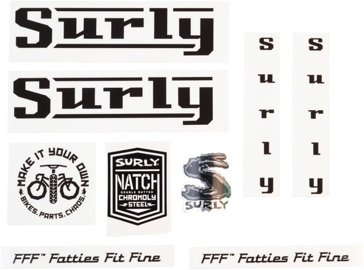 SURLY (サーリー)/ frame decal set / PACER /BLACK　デカール画像