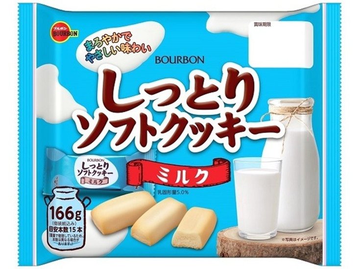 ブルボン しっとりソフトクッキーミルク１６６ｇ   ×12 【送料込】(一部地域別途)画像