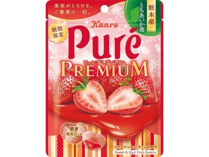 カンロ ピュレグミプレミアム 栃木産とちあいか苺 ×6 【送料込】(一部地域別途)画像