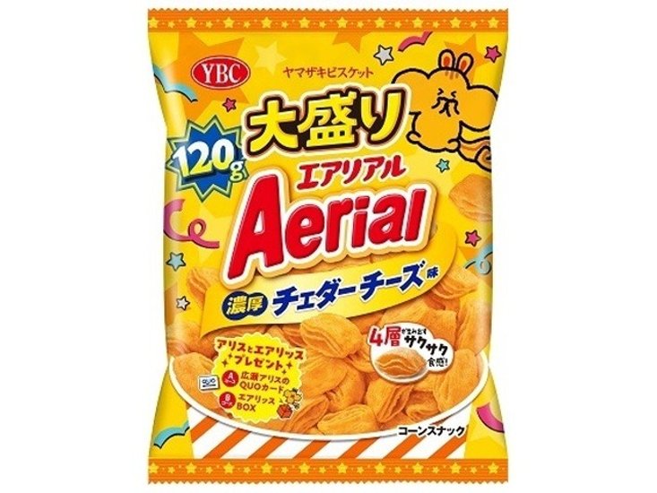 ＹＢＣ エアリアルチェダーチーズ味大盛り１２０ｇ ×10 【送料込】(一部地域別途)画像