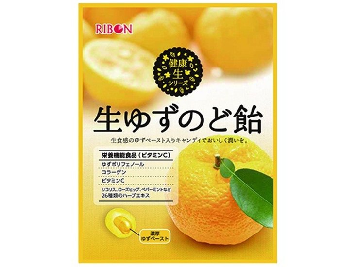 リボン ４８ｇ 生ゆずのど飴 ×24 【送料込】(一部地域別途)画像