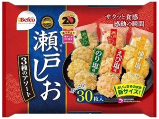 栗山米菓 瀬戸しお３種アソート ３０枚 ×10 【送料込】(一部地域別途)の画像